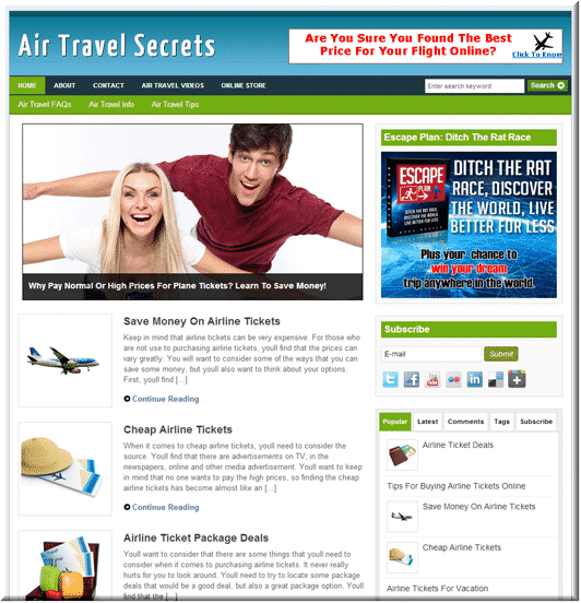 Air Travel PLR Blog