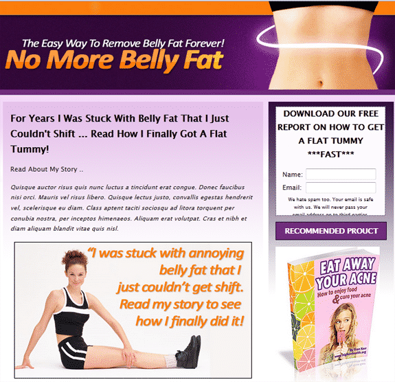 Belly Fat Landing Page Template